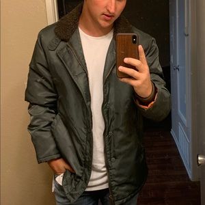 Braxton Bomber jacket with fur collar